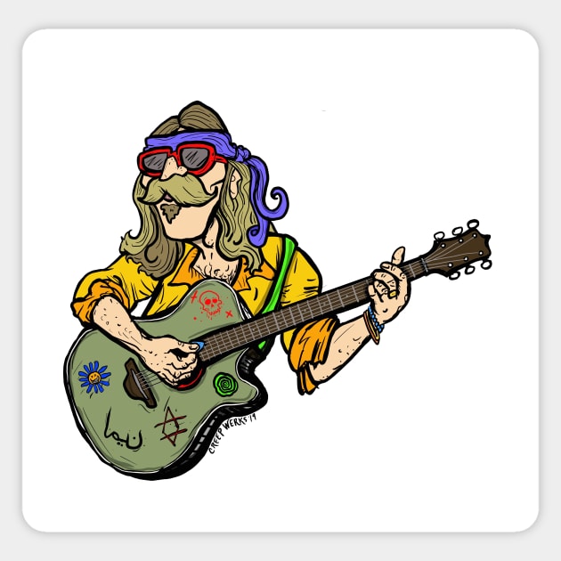 Vintage Generic Rock Star Sticker by maroonbeard